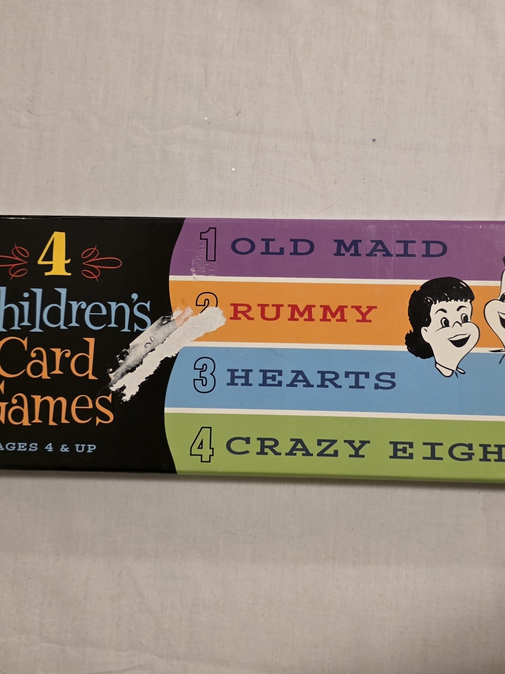 Vtg Children's Card Games Crazy 8s Hearts Old Maid Animal Rummy Never Open NIB